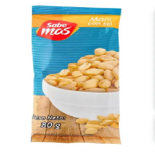 Maní Sabemas Con Sal Bolsa - 80 g